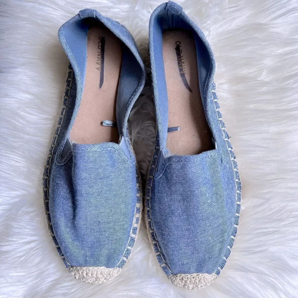OldβNavyβchambrayβespadrillesβslipβon